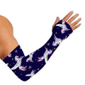 Night Winged Unicorn Pattern Print Sun Protection Arm Sleeves