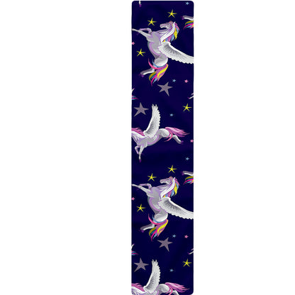 Night Winged Unicorn Pattern Print Table Runner