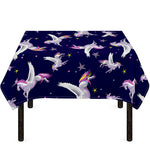 Night Winged Unicorn Pattern Print Tablecloth