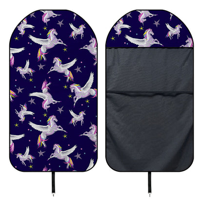 Night Winged Unicorn Pattern Print Waterproof Car Seat Cover