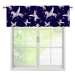 Night Winged Unicorn Pattern Print Window Valance