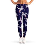 Night Winged Unicorn Pattern Print Women's Leggings