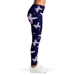 Night Winged Unicorn Pattern Print Women's Leggings