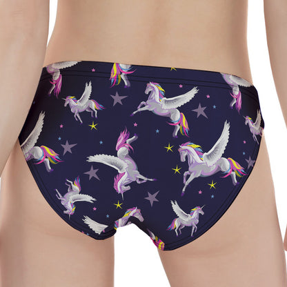 Night Winged Unicorn Pattern Print Women's Panties