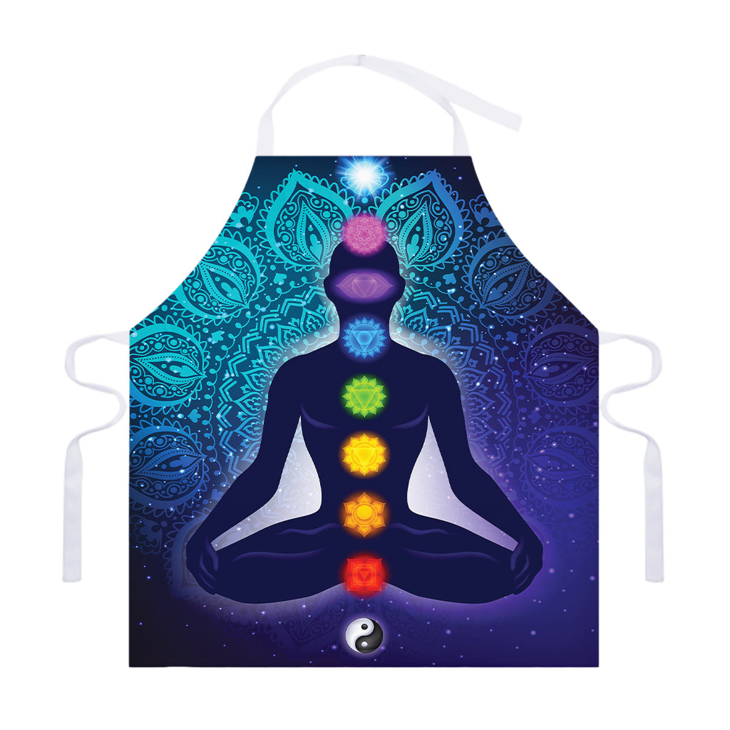 Nine Chakras Aura Print Adjustable Apron