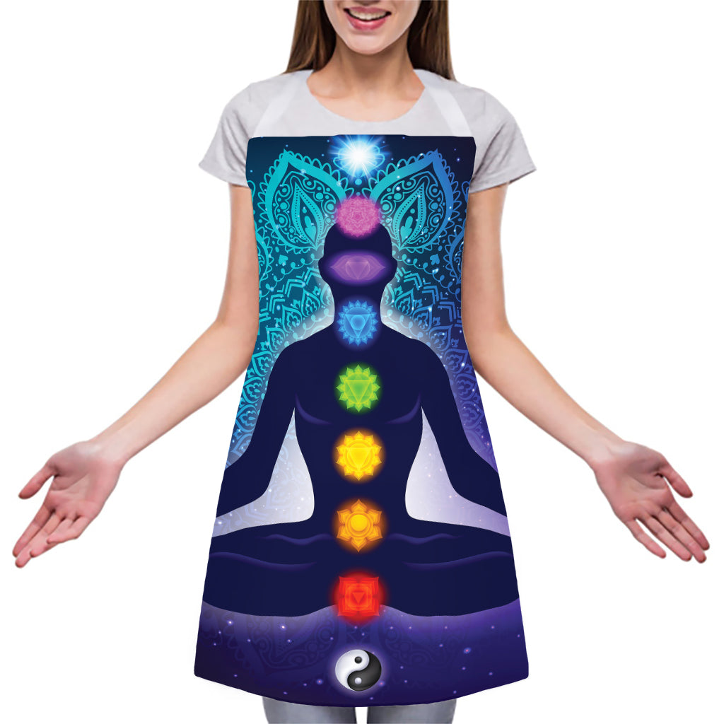 Nine Chakras Aura Print Adjustable Apron