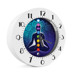 Nine Chakras Aura Print Alarm Clock