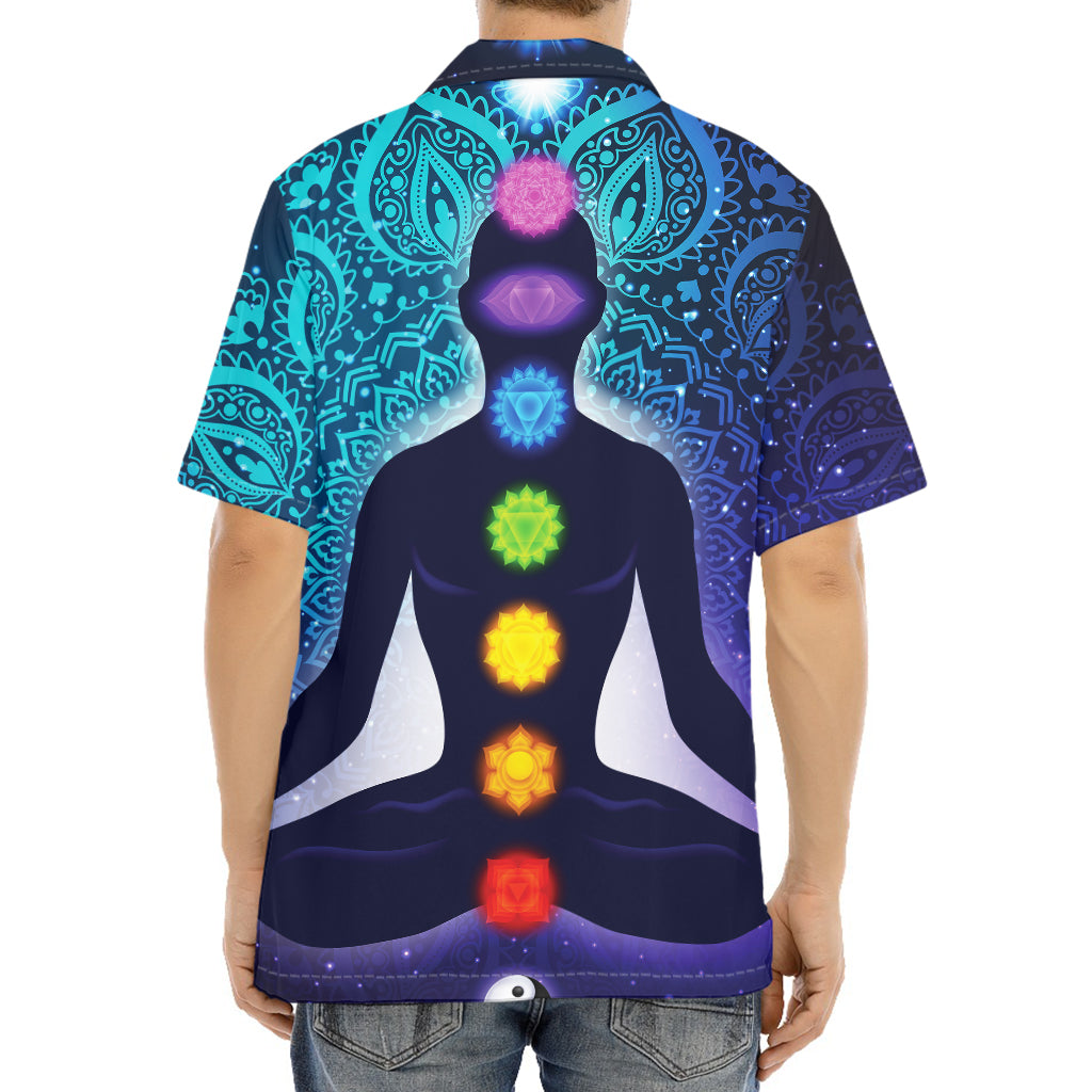 Nine Chakras Aura Print Aloha Shirt