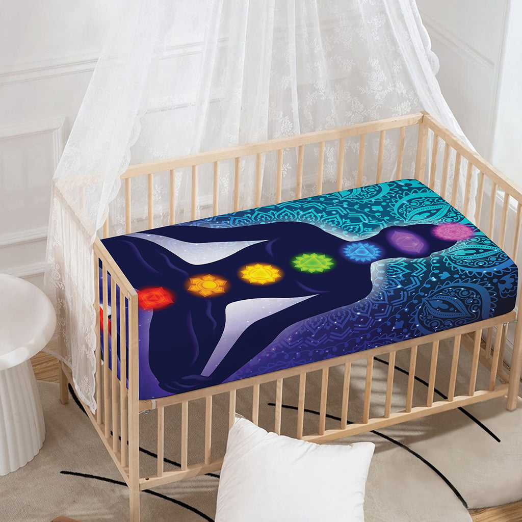 Nine Chakras Aura Print Baby Crib Sheet