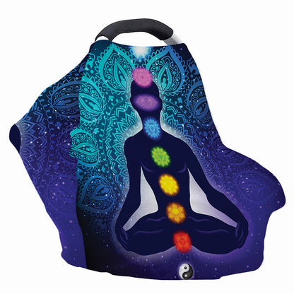 Nine Chakras Aura Print Baby Seat Cover