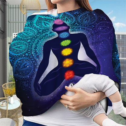 Nine Chakras Aura Print Baby Seat Cover