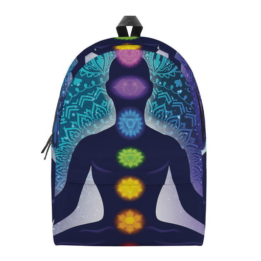 Nine Chakras Aura Print Backpack