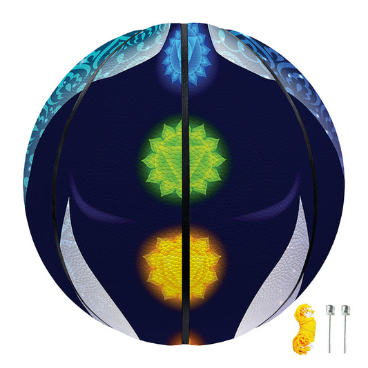 Nine Chakras Aura Print Basketball