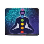Nine Chakras Aura Print Bifold Wallet