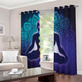Nine Chakras Aura Print Dimout Grommet Curtains