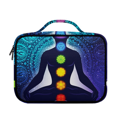 Nine Chakras Aura Print Briefcase Bible Bag