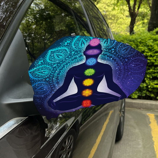 Nine Chakras Aura Print Car Side Mirror Covers