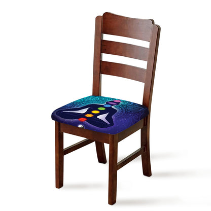 Nine Chakras Aura Print Chair Cushion Cover