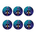 Nine Chakras Aura Print Coaster Set