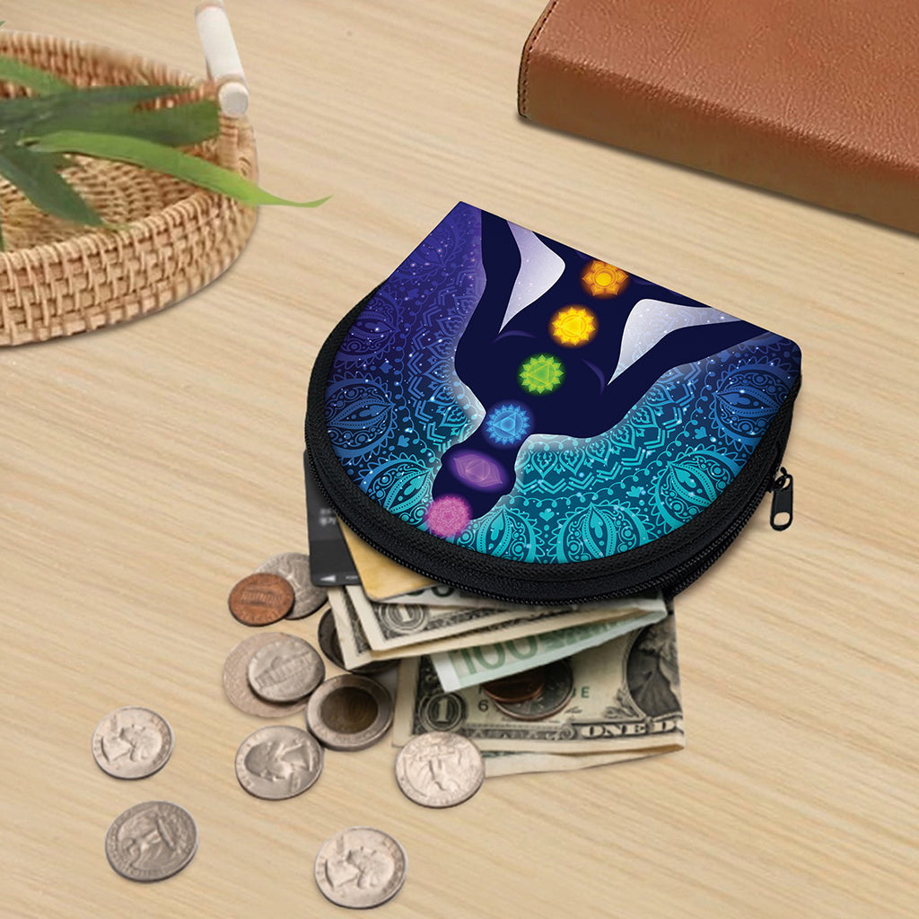 Nine Chakras Aura Print Coin Purse