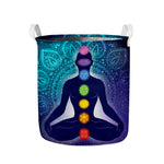 Nine Chakras Aura Print Collapsible Laundry Basket