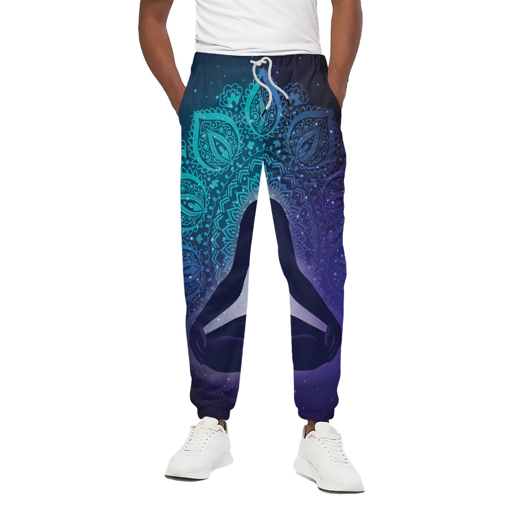 Nine Chakras Aura Print Cotton Pants