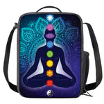 Nine Chakras Aura Print Crossbody Lunch Bag