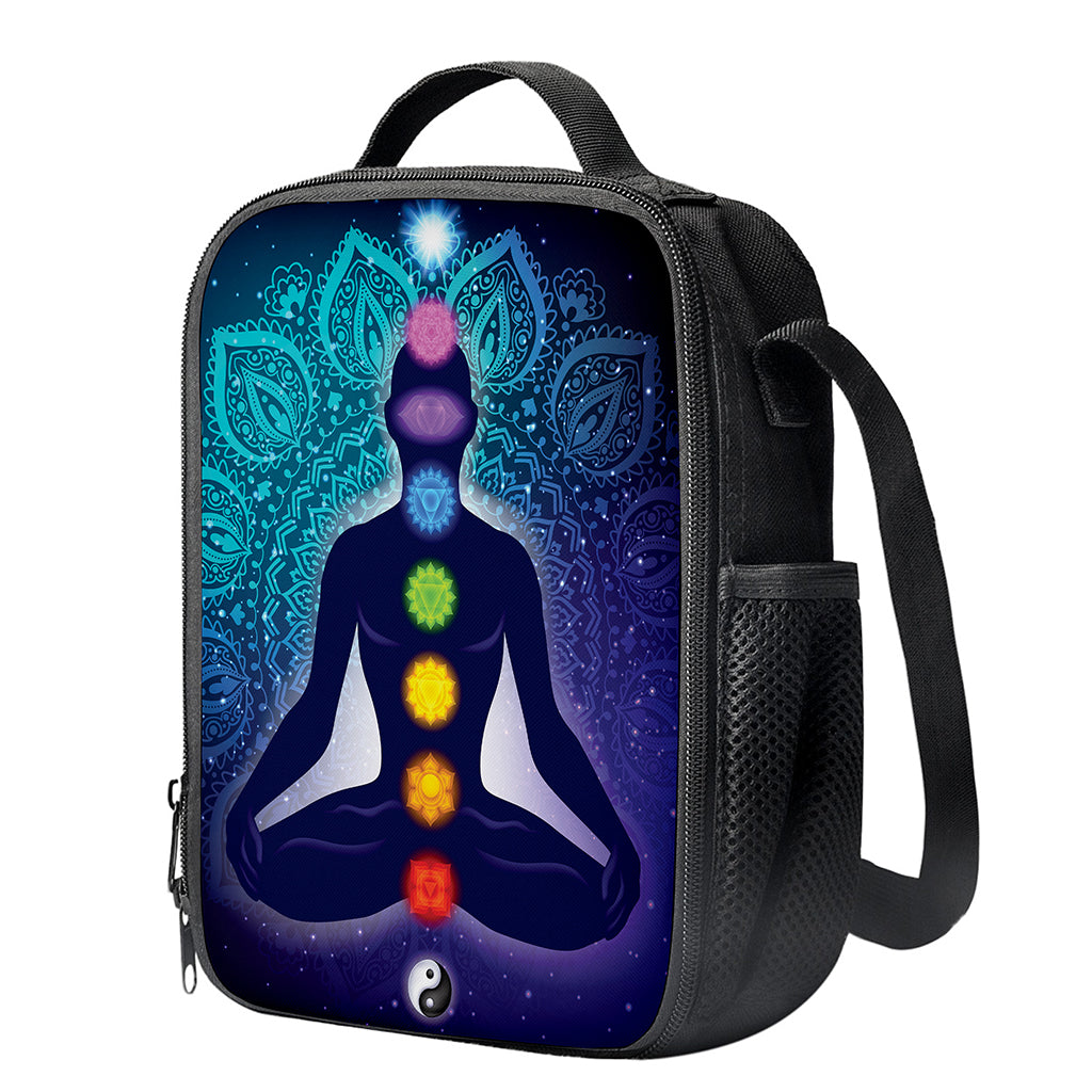 Nine Chakras Aura Print Crossbody Lunch Bag