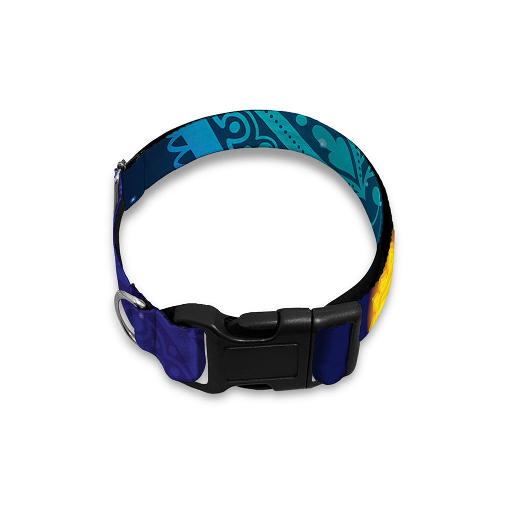 Nine Chakras Aura Print Dog Collar