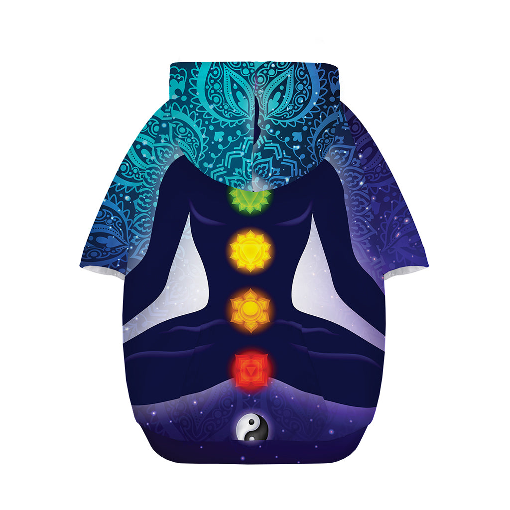 Nine Chakras Aura Print Dog Zip Up Hoodie