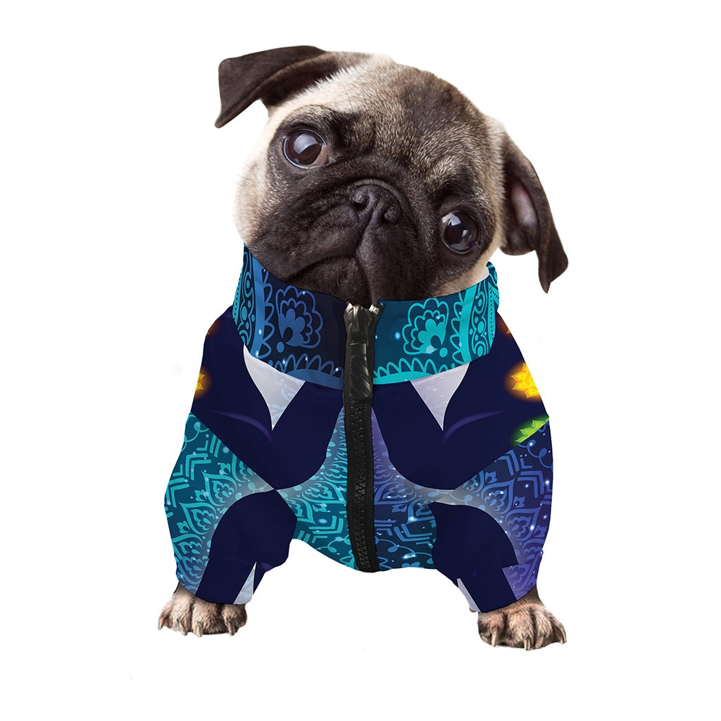 Nine Chakras Aura Print Dog Zip Up Jacket