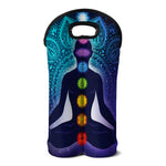 Nine Chakras Aura Print Double Neoprene Wine Tote