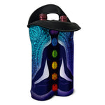 Nine Chakras Aura Print Double Neoprene Wine Tote