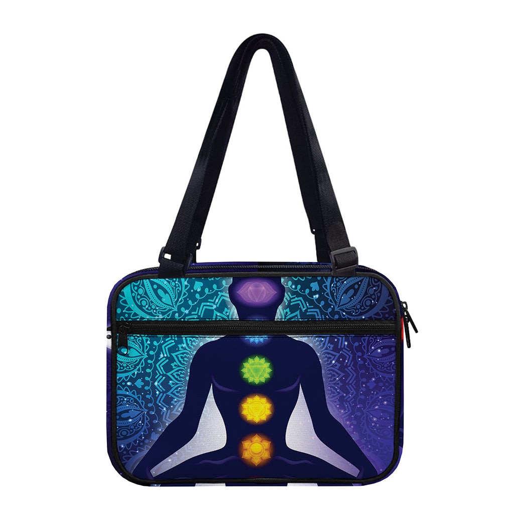 Nine Chakras Aura Print Double Strap Bible Bag