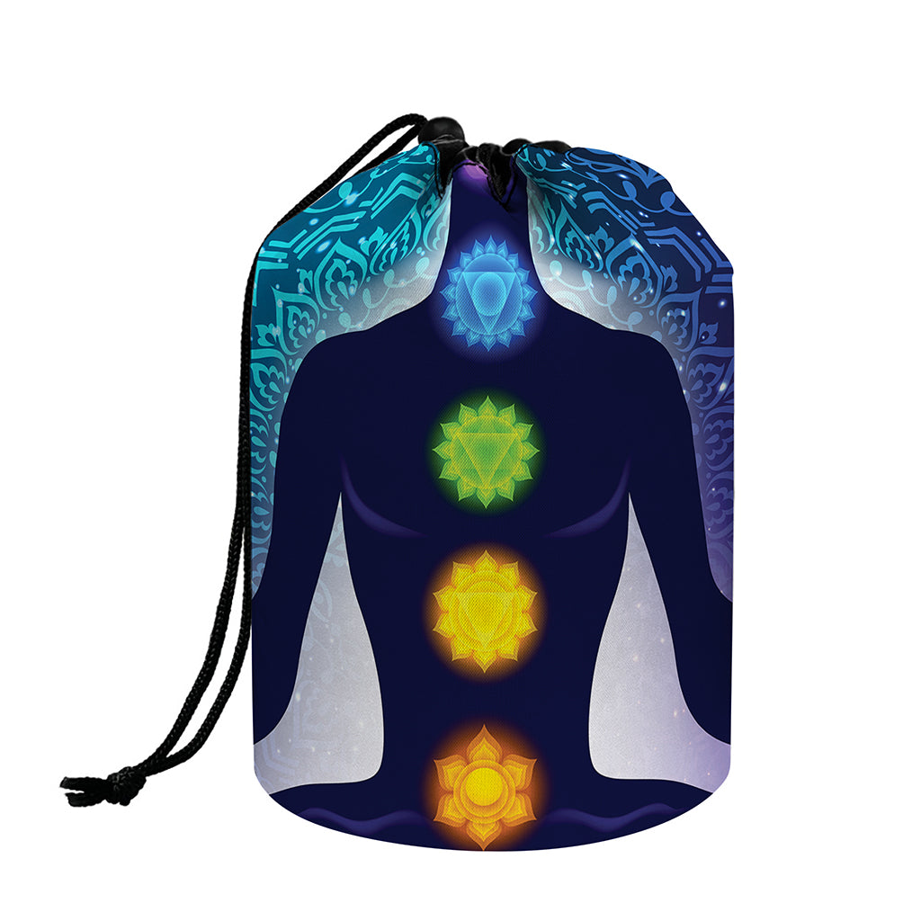 Nine Chakras Aura Print Drawstring Makeup Bag