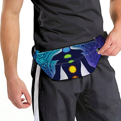 Nine Chakras Aura Print Fanny Pack