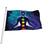 Nine Chakras Aura Print Flag