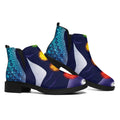 Nine Chakras Aura Print Flat Ankle Boots