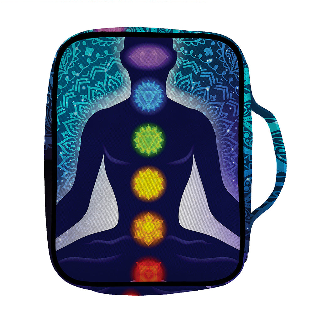 Nine Chakras Aura Print Front Pocket Bible Bag