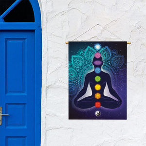 Nine Chakras Aura Print Garden Flag