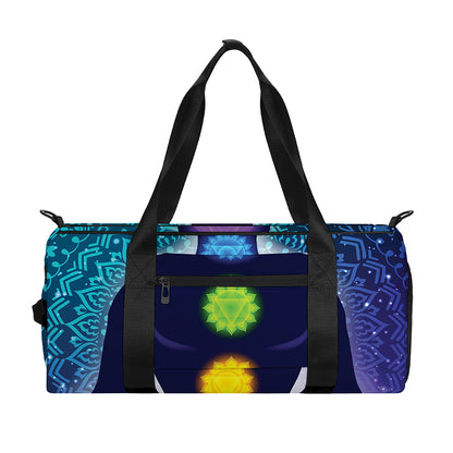 Nine Chakras Aura Print Gym Bag