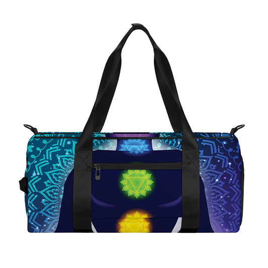 Nine Chakras Aura Print Gym Bag