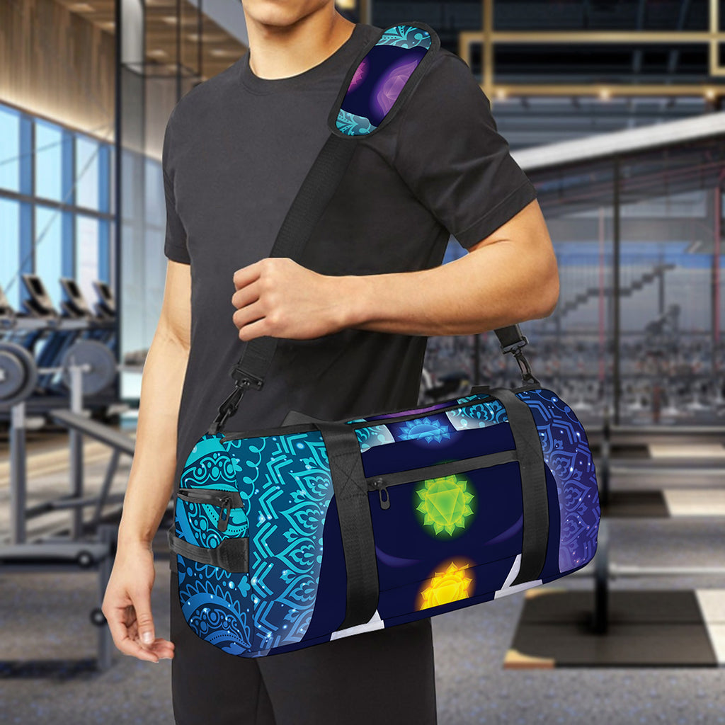 Nine Chakras Aura Print Gym Bag