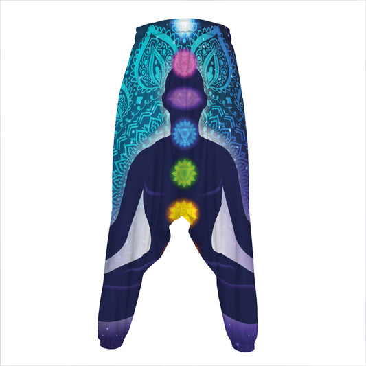 Nine Chakras Aura Print Hammer Pants