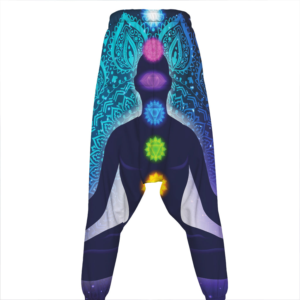 Nine Chakras Aura Print Hammer Pants