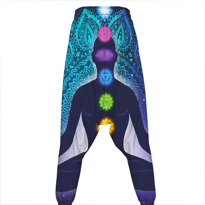 Nine Chakras Aura Print Hammer Pants