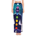 Nine Chakras Aura Print High Slit Maxi Skirt