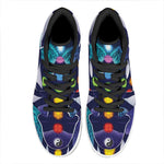 Nine Chakras Aura Print High Top Leather Sneakers