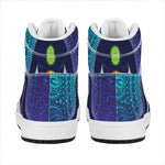 Nine Chakras Aura Print High Top Leather Sneakers
