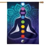 Nine Chakras Aura Print House Flag